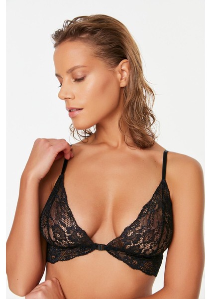 Önden Klipsli Full Dantel Bralet