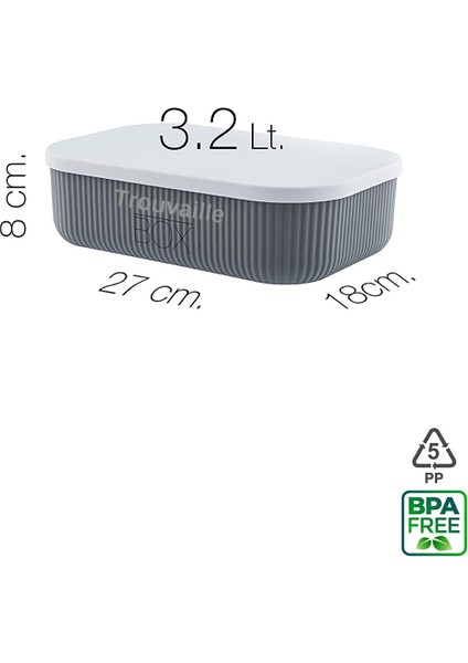 Trove 6 Adet 3.2 Lt (Mix) Mutfak Saklama Kabı