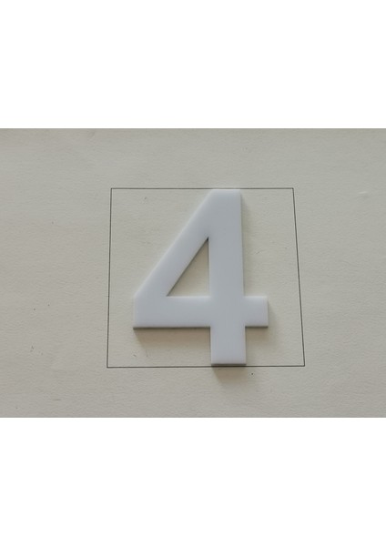 Kapı Numarası 10 cm Beyaz Pleksi Kendinden Yapışkanlı Bina Daire Villa Kapı Numarası Arial Yazı Tipi fiyatları