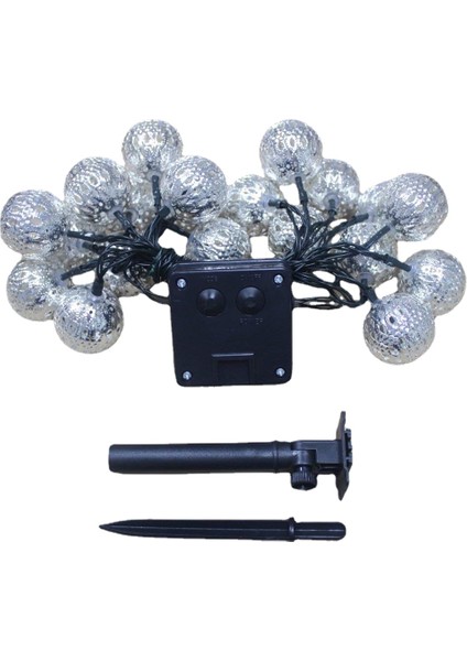 LED Dış Mekan Suya Dayanıklı Güneş Dize Işık 6.5m 30LEDS Bahçeler Düğün Partisi Için Içi Boş Top Lambası (Yurt Dışından)