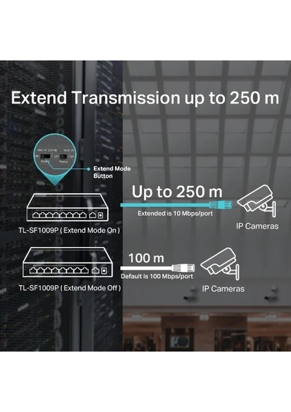 TL-SF1009P 9 Port 10/100 Poe Fast Ethernet Desktop Swıtch