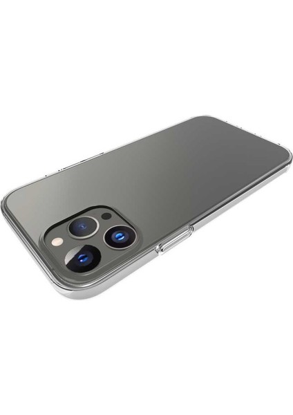 Apple iPhone 13 Pro Max Kılıf Için Tasarlanan Kristal Şeffaf Kaymaz Silikon Kılıf