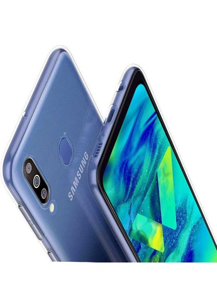 Galaxy M40 Kılıf Için Tasarlanan Kristal Şeffaf Kaymaz Silikon Kılıf
