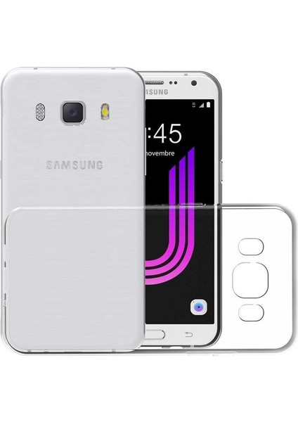 Galaxy J7 Kılıf Için Tasarlanan Kristal Şeffaf Kaymaz Silikon Kılıf