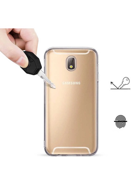Galaxy J730 Pro Kılıf Için Tasarlanan Kristal Şeffaf Kaymaz Silikon Kılıf