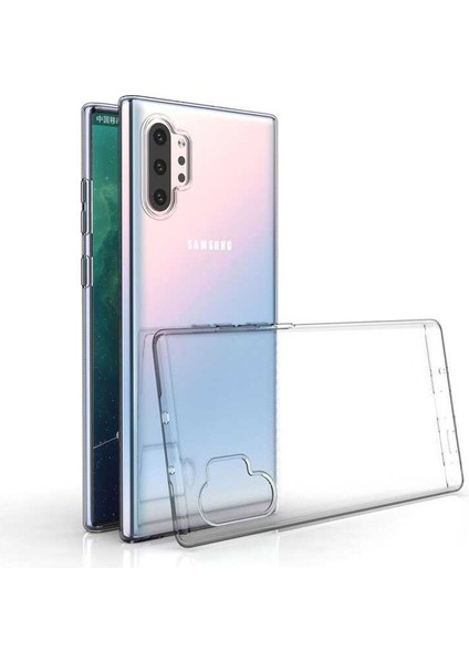 Galaxy Note 10 Plus Kılıf Için Tasarlanan Kristal Şeffaf Kaymaz Silikon Kılıf