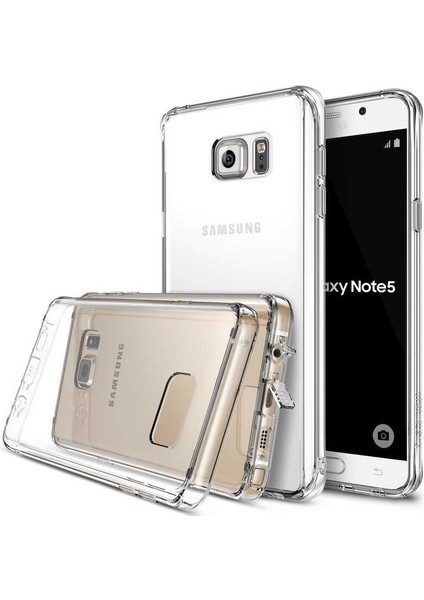 Kip GSM Galaxy Note 5 Kılıf Için Tasarlanan Kristal Şeffaf Kaymaz Silikon Kılıf