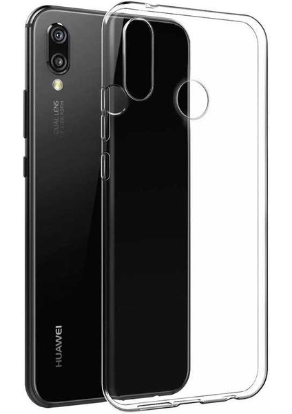 Huawei Y7 Prime 2019 Kılıf Için Tasarlanan Kristal Şeffaf Kaymaz Silikon Kılıf