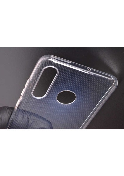 Huawei P30 Lite Kılıf Için Tasarlanan Kristal Şeffaf Kaymaz Silikon Kılıf