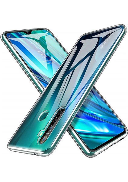 Realme 6i Kılıf Için Tasarlanan Kristal Şeffaf Kaymaz Silikon Kılıf