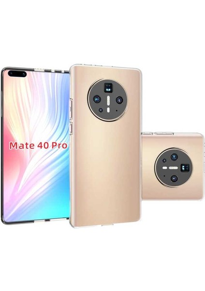 Huawei Mate 40 Pro Kılıf Için Tasarlanan Kristal Şeffaf Kaymaz Silikon Kılıf