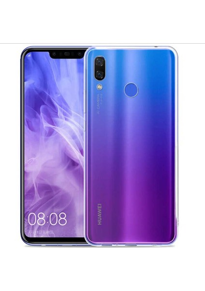 Huawei P Smart 2019 Kılıf Için Tasarlanan Kristal Şeffaf Kaymaz Silikon Kılıf
