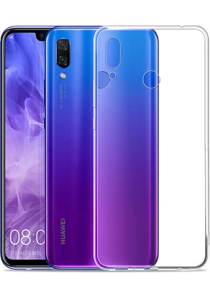 Huawei Y9 2019 Kılıf Için Tasarlanan Kristal Şeffaf Kaymaz Silikon Kılıf
