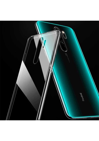 Xiaomi Redmi Note 8 Pro Kılıf Için Tasarlanan Kristal Şeffaf Kaymaz Silikon Kılıf