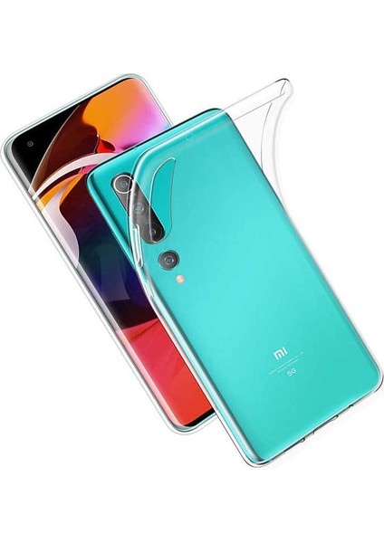 Xiaomi Mi 10 Kılıf Için Tasarlanan Kristal Şeffaf Kaymaz Silikon Kılıf