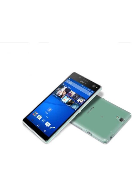 Sony Xperia C4 Kılıf Için Tasarlanan Kristal Şeffaf Kaymaz Silikon Kılıf