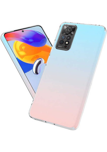 Xiaomi Redmi Note 11 Pro 5g Kılıf Için Tasarlanan Kristal Şeffaf Kaymaz Silikon Kılıf