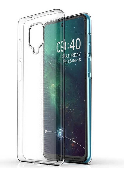 Xiaomi Redmi Note 9s Kılıf Için Tasarlanan Kristal Şeffaf Kaymaz Silikon Kılıf
