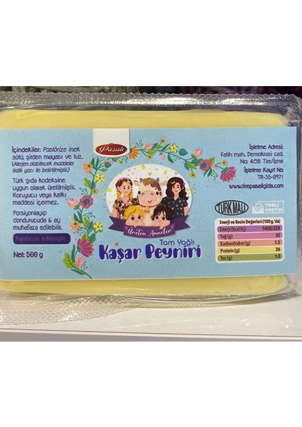 Kaşar Peyniri 500 gr