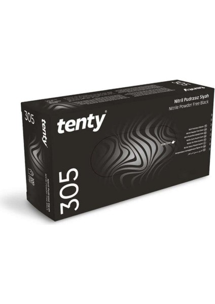 305 Pudrasız Nitril Eldiven S Beden Siyah 100'LÜ