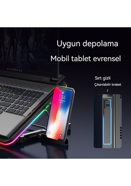 Ayarlanabilir Rgb Dizüstü Bilgisayar Laptop Soğutucu (Yurt Dışından)