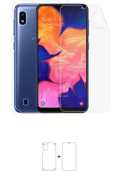 Galaxy A10S Full Body Ekran Koruyucu Ön Arka Yan Darbe Emici Poliüretan Film