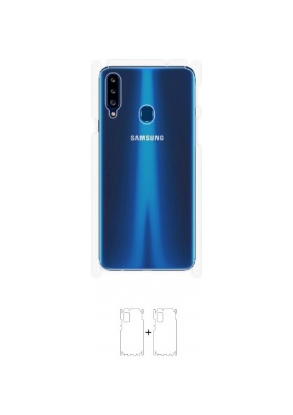 Galaxy A20S Arka Yan Koruyucu Darbe Emici Poliüretan Film Amerika Üretimi