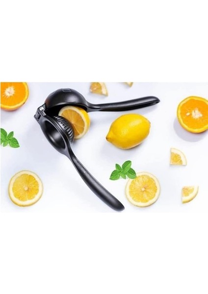 Döküm Limon Sıkacağı Limon Presi Büyük Boy 24 cm, Siyah Metal Limon Sıkacağı, Döküm Naranciye Sıkacağı