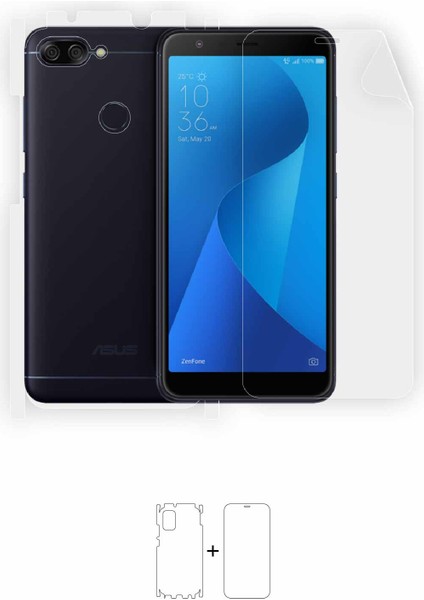 Asus Zenfone Max Plus Full Body Ekran Koruyucu Ön Arka Yan Darbe Emici Poliüretan Film