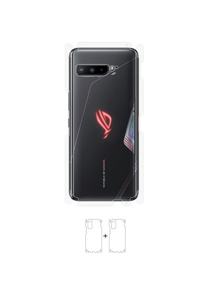 Asus Rogphone 3 Strix Edition Arka Yan Koruyucu Darbe Emici Poliüretan Film Amerika Üretimi