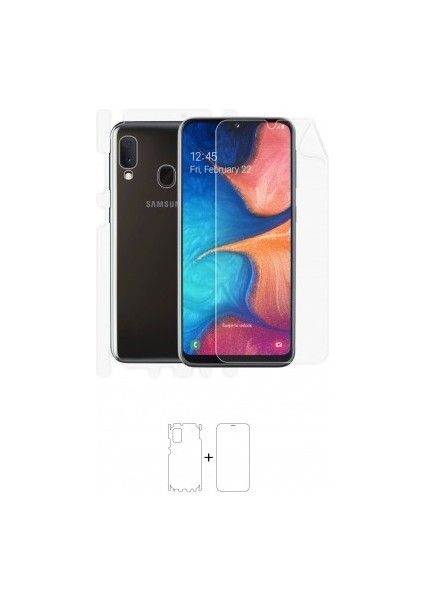 Galaxy A20E Full Body Ekran Koruyucu Ön Arka Yan Darbe Emici Poliüretan Film