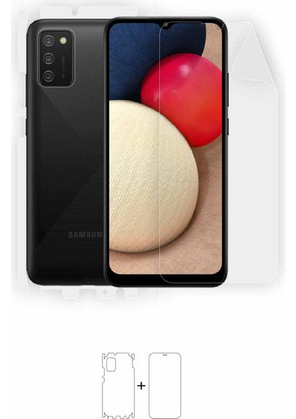 Galaxy A02S Full Body Ekran Koruyucu Ön Arka Yan Darbe Emici Poliüretan Film