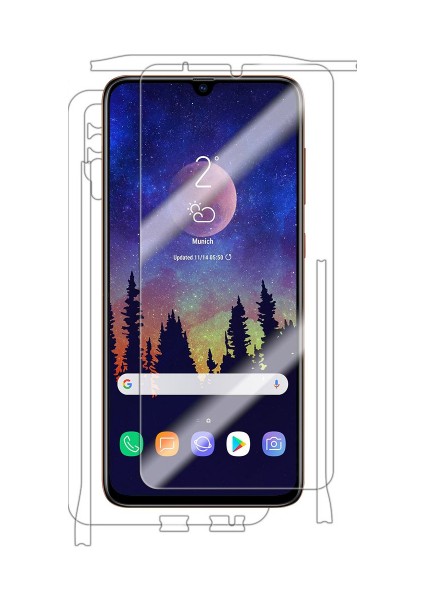 Galaxy A70 Full Body Ekran Koruyucu Ön Arka Yan Darbe Emici Poliüretan Film