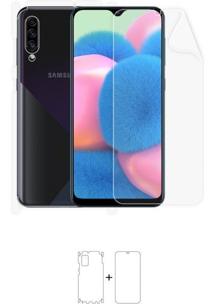 Galaxy A30S Full Body Ekran Koruyucu Ön Arka Yan Darbe Emici Poliüretan Film