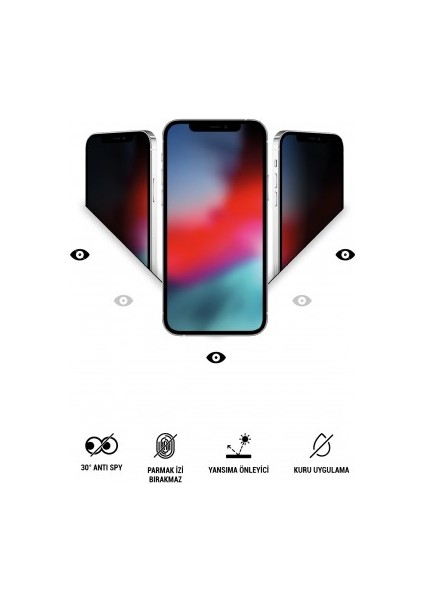 Galaxy M31 Mat Hayalet Ekran Koruyucu Yandan Bakınca Görünmeyen Ekran Privacy Ekran Koruyucu