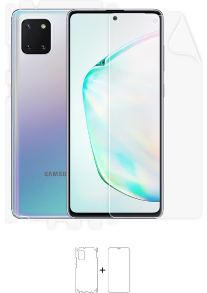 Galaxy Note 10 Lite Full Body Ekran Koruyucu Ön Arka Yan Darbe Emici Poliüretan Film