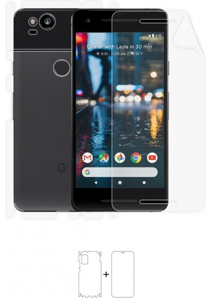 Google Pixel 2xl Full Body Ekran Koruyucu Ön Arka Yan Darbe Emici Poliüretan Film