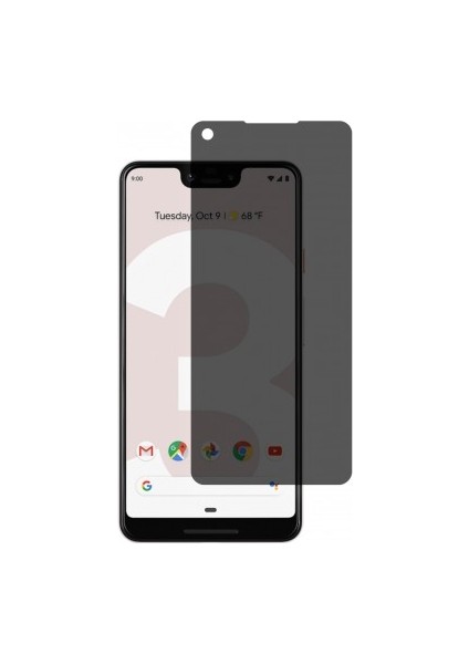 Google Pixel 3xl Mat Hayalet Ekran Koruyucu Yandan Bakınca Görünmeyen Ekran Privacy Ekran Koruyucu