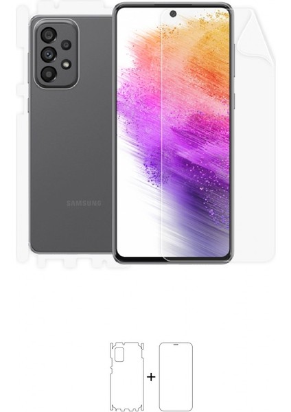 Galaxy A73 Full Body Ekran Koruyucu Ön Arka Yan Darbe Emici Poliüretan Film