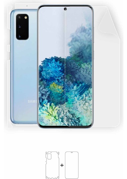 Galaxy S20 Full Body Ekran Koruyucu Ön Arka Yan Darbe Emici Poliüretan Film