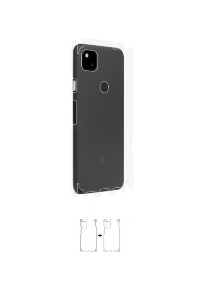 Google Pixel 4A Arka Yan Koruyucu Darbe Emici Poliüretan Film Amerika Üretimi
