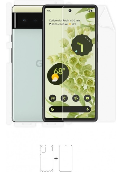 Google Pixel 6 Full Body Ekran Koruyucu Ön Arka Yan Darbe Emici Poliüretan Film