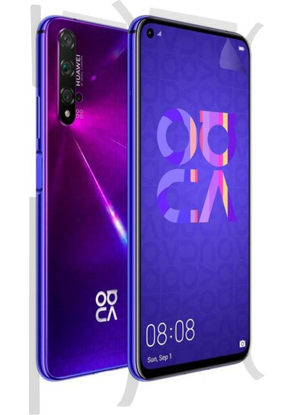 Huawei Nova 5t Full Body Ekran Koruyucu Ön Arka Yan Darbe Emici Poliüretan Film