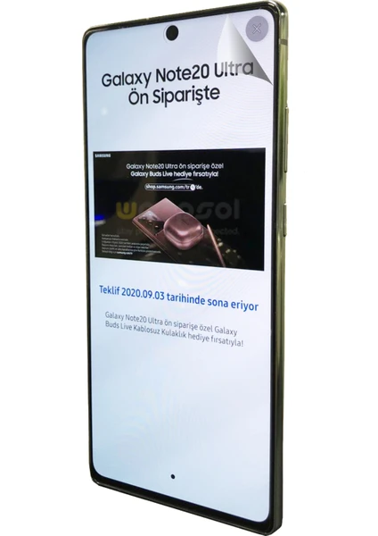 Galaxy Note 20 Ultra Ekran Koruyucu Darbe Emici Poliüretan Film Amerika Üretimi
