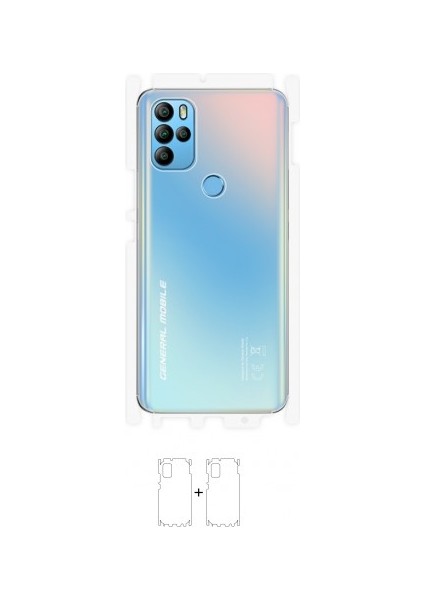General Mobile Gm 21 Pro Arka Yan Koruyucu Darbe Emici Poliüretan Film Amerika Üretimi