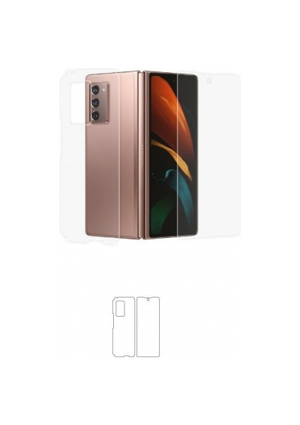 Galaxy Z Fold 2 Arka Yan Koruyucu Darbe Emici Poliüretan Film Amerika Üretimi