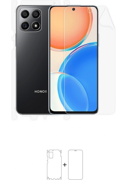 Honor X8 Full Body Ekran Koruyucu Ön Arka Yan Darbe Emici Poliüretan Film