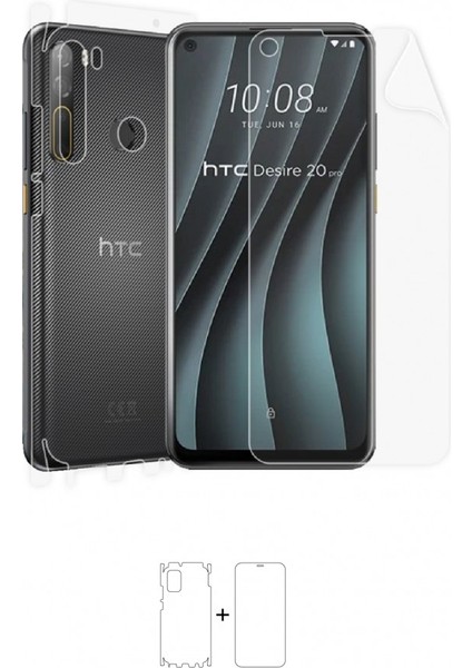 Htc Desire 20 Pro Full Body Ekran Koruyucu Ön Arka Yan Darbe Emici Poliüretan Film