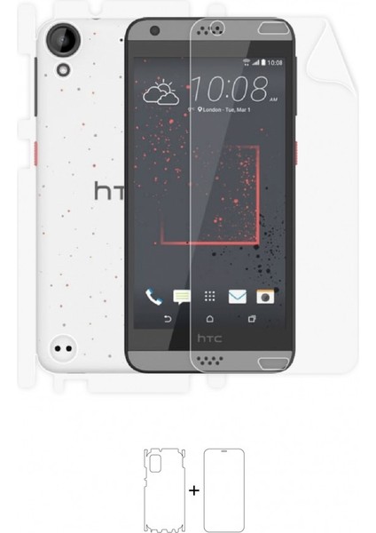 Htc Desire 630 Full Body Ekran Koruyucu Ön Arka Yan Darbe Emici Poliüretan Film