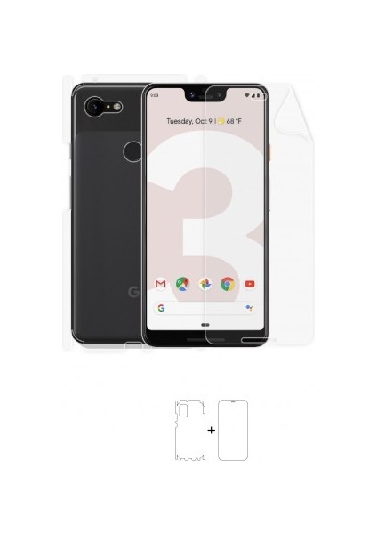 Google Pixel 3xl Full Body Ekran Koruyucu Ön Arka Yan Darbe Emici Poliüretan Film
